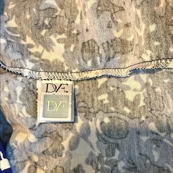 Diane Von Furstenberg Cotton/Silk Reina Mini A-line Dress w/long sleeves Sz-14 - Picture 7 of 11